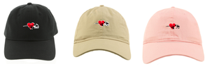 Dad Cap Hearted Rose Embroidered
