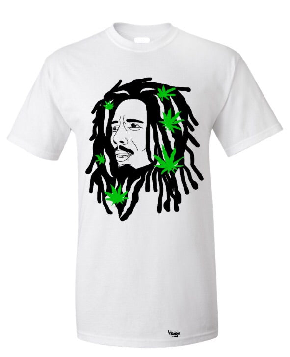 T-shirt Bob Marley Dreads w/ Weeds